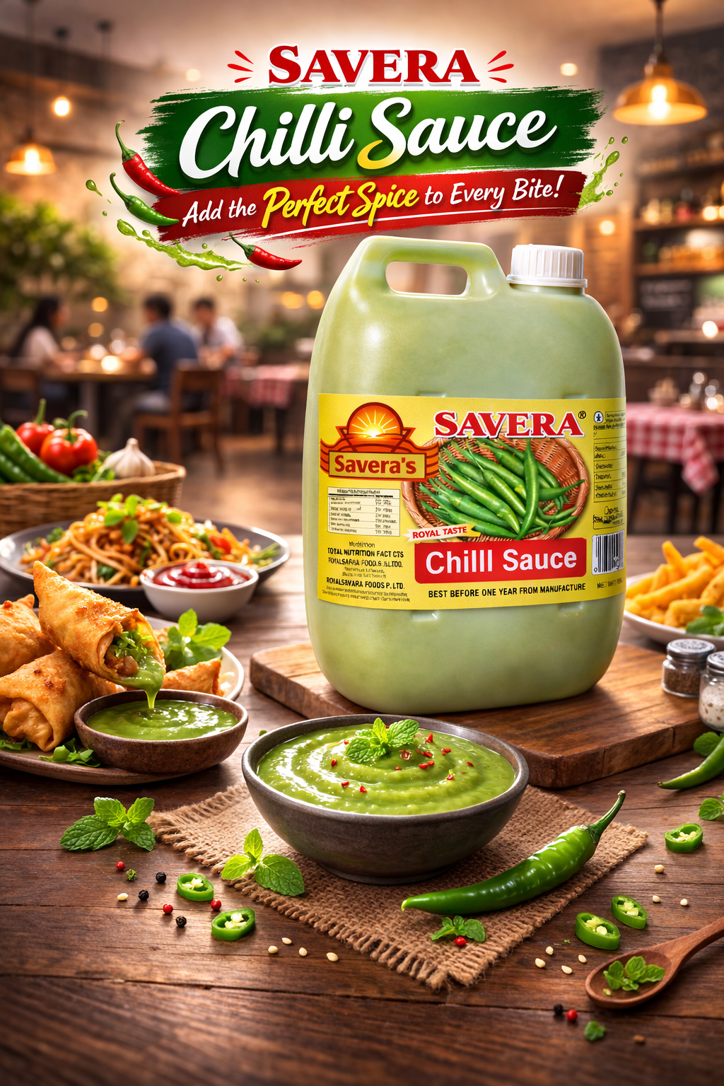 Green Chilli Chutney (4.7kg Gallon) view 3